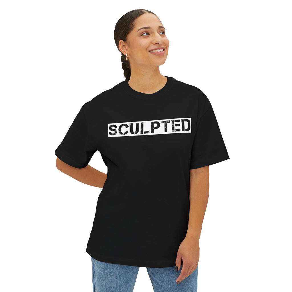 Sculpted Boxy Graphic Oversized T‑Shirt