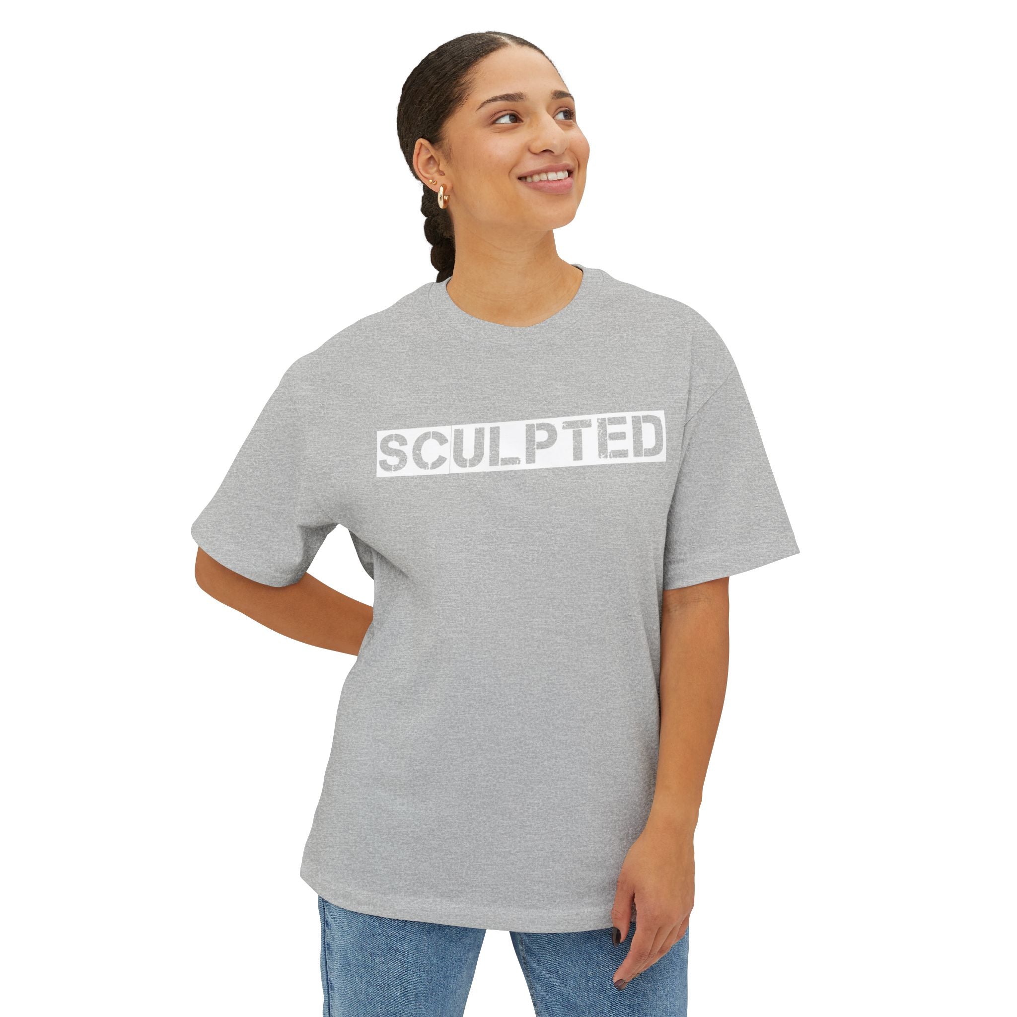 Sculpted Boxy Graphic Oversized T‑Shirt