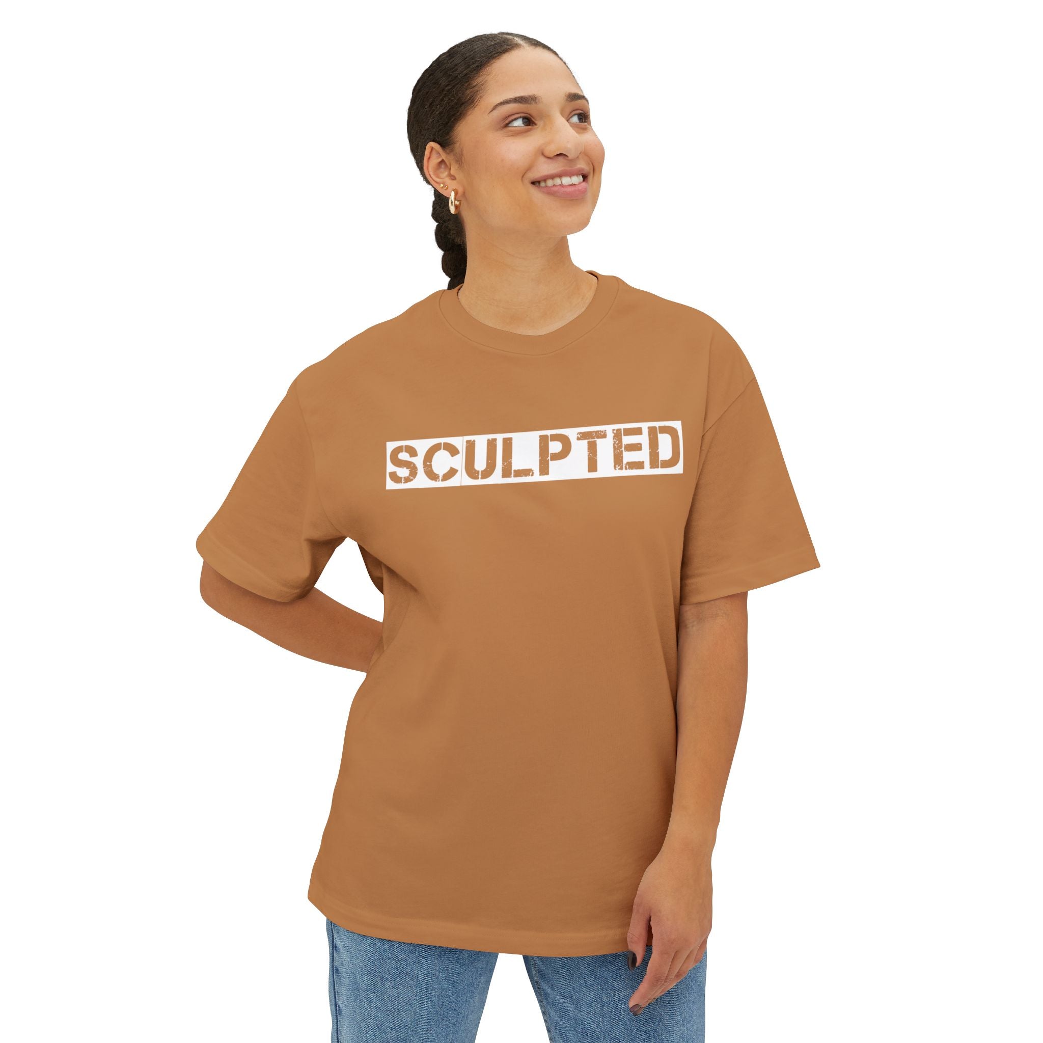 Sculpted Boxy Graphic Oversized T‑Shirt