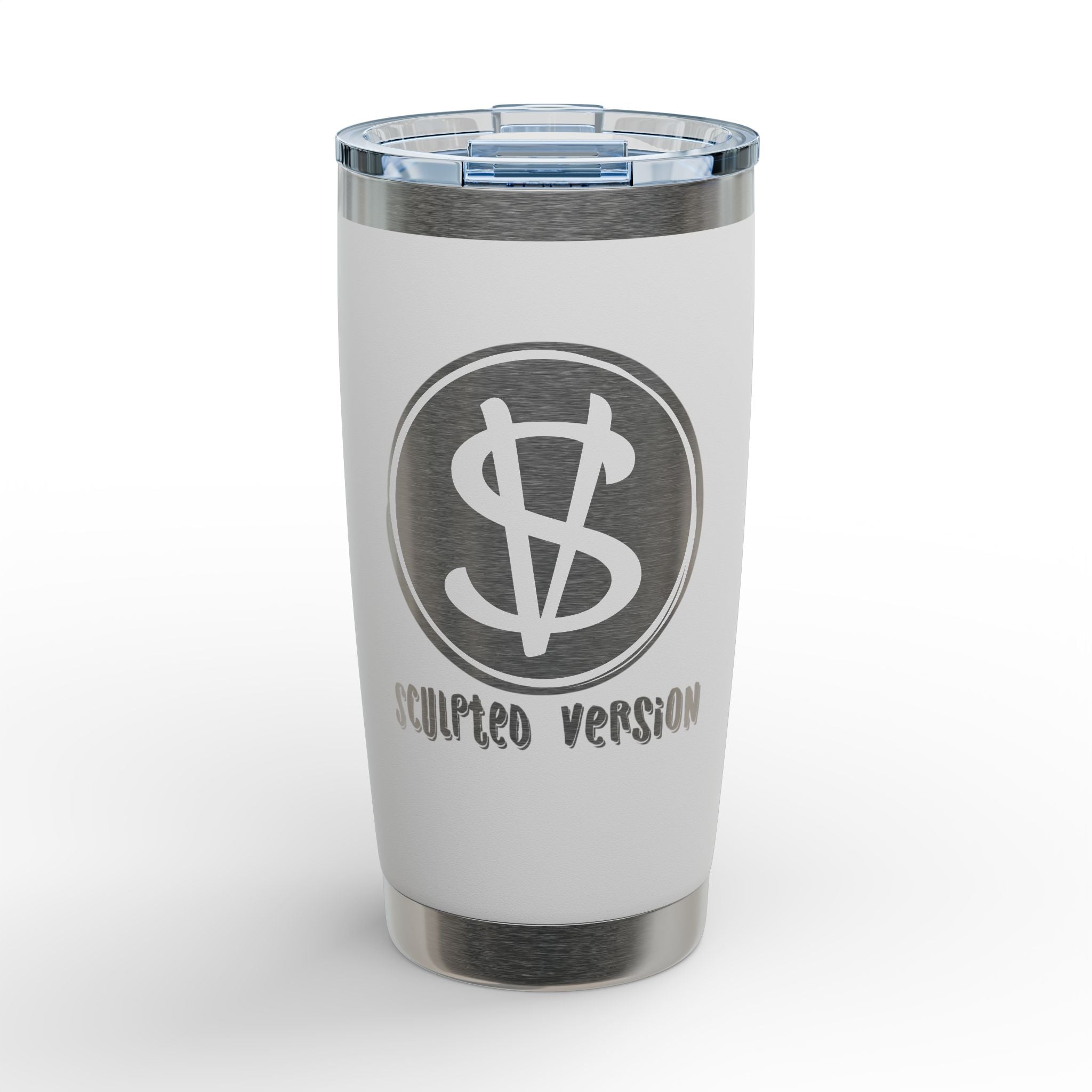 20oz Engraved Stainless Sculpted Version Logo Travel Cup